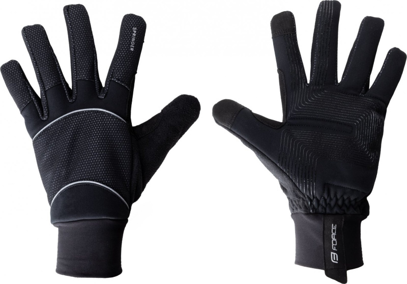 rukavice FORCE SPRINGER, černé Velikost: M