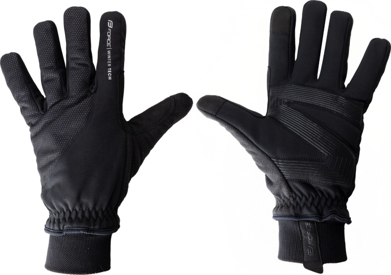 rukavice FORCE WINTER TECH, černé Velikost: L