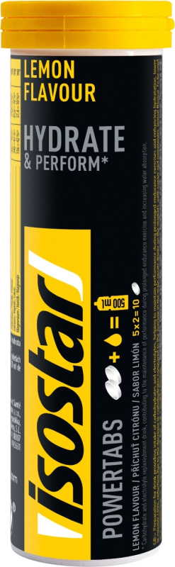 ISOSTAR Powertabs 120g, tuba, 10 tablet citron