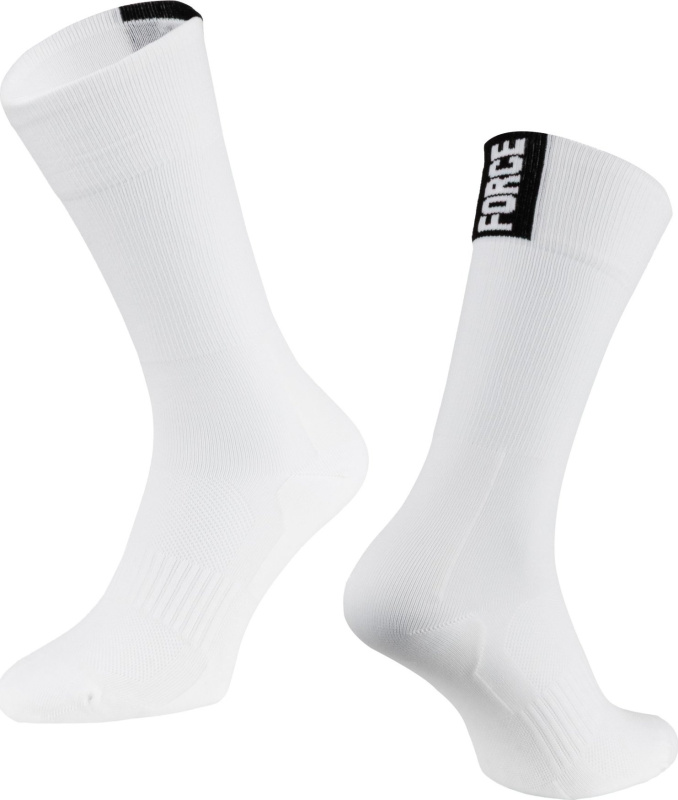 ponožky FORCE SECTOR, bílé Velikost: L-XL/42-46