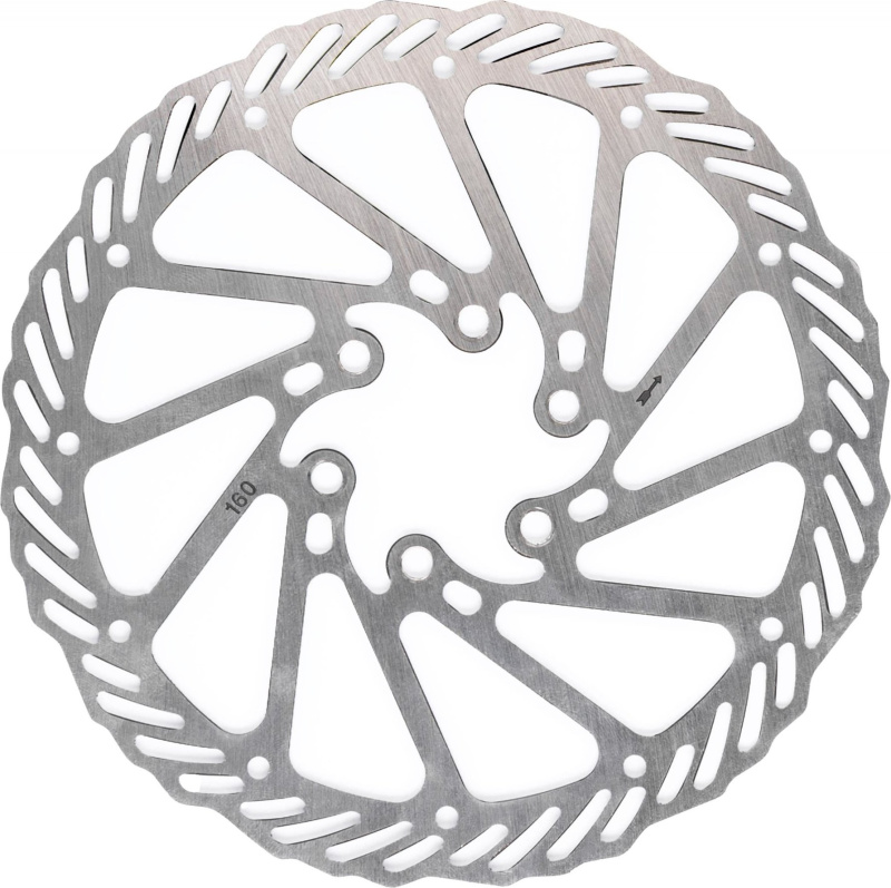 FORCE kotouč brzdový FORCE-7 160 mm, 6 děr, stříbrný
