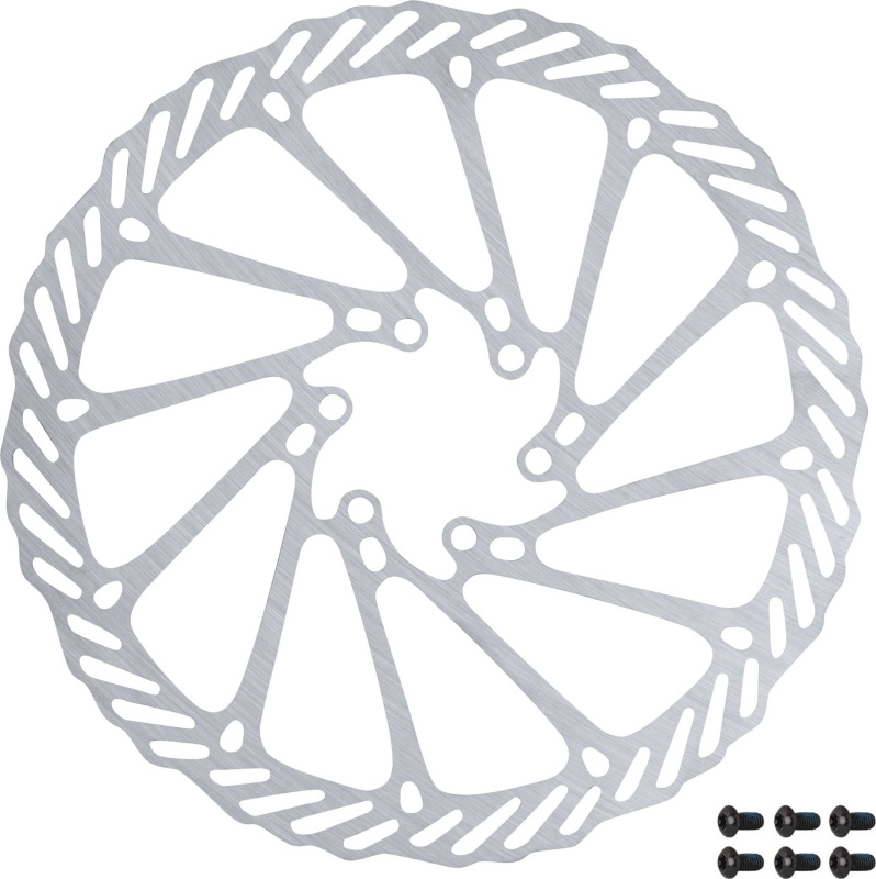 FORCE kotouč brzdový FORCE-7 180 mm, 6 děr, stříbrný
