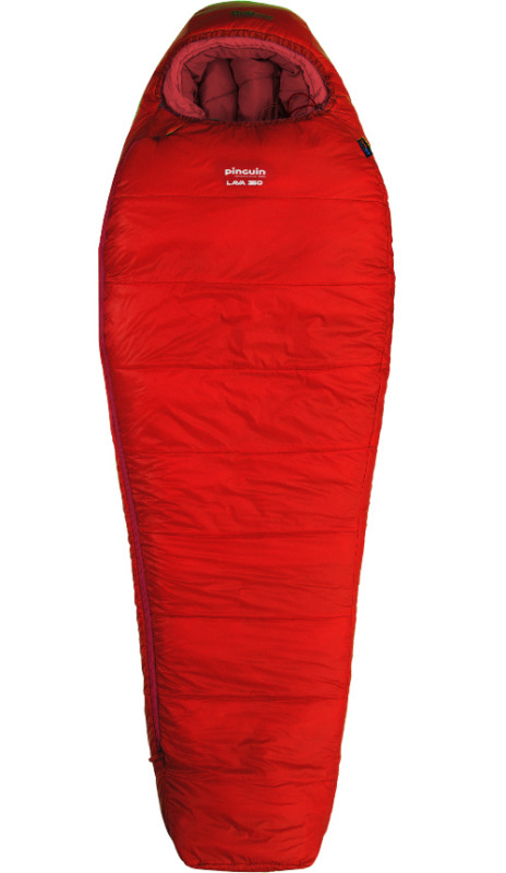 Lehký péřový spacák PINGUIN Lava 250 červený Barva: red, Velikost: 175, Zip: Levá