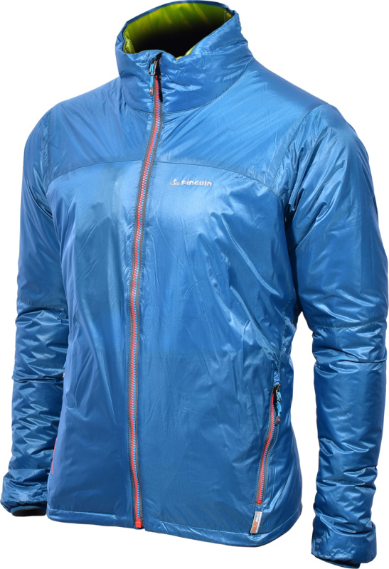 Pinguin Unisex zateplená bunda PINGUING Fluidum Jacket modrá Barva: Petrol / Yellow, Velikost: XXL