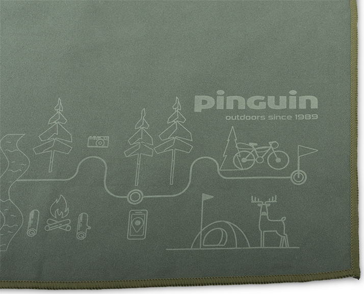 Ručník Pinguin Micro Towel M Map - Grey