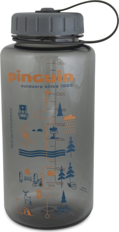 Láhev PINGUIN Tritan Fat Bottle 1,0L šedá