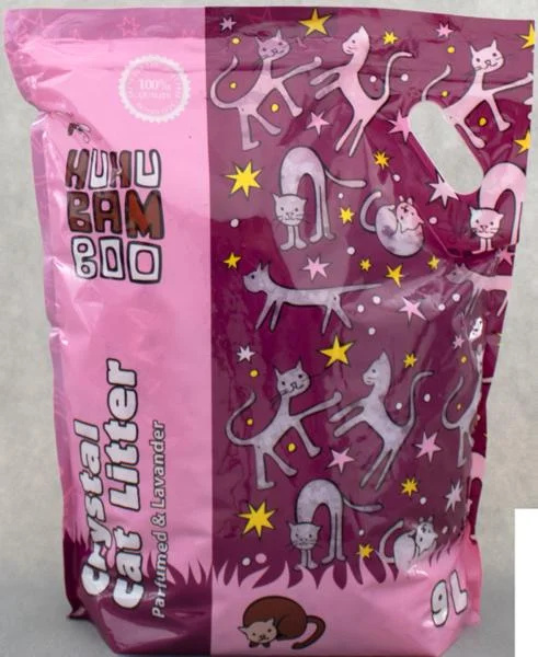 HUHUBAMBOO Huhubamboo silikonová podestýlka pro kočky 9l - levandule