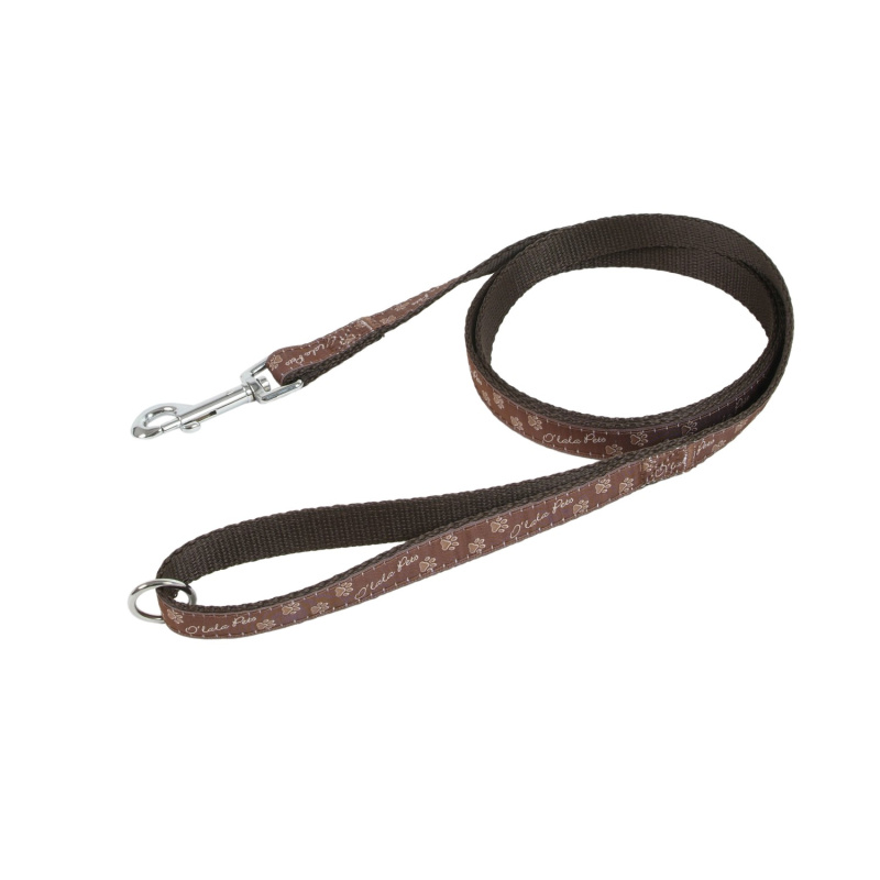 Olala Pets Vodítko TLAPKY hnědé 25 x 1500 mm