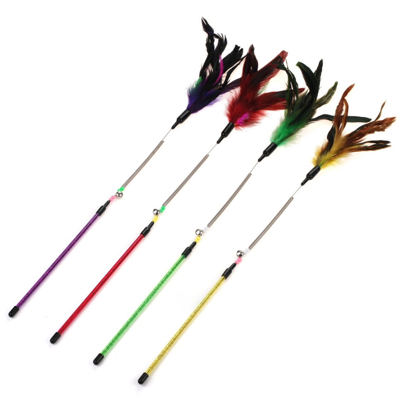 Olala Pets Hračka pro kočky - mávátko s peřím na pružině