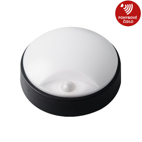 Svítidlo LED s čidlem pohybu Greenlux Dita Round 14 W černá