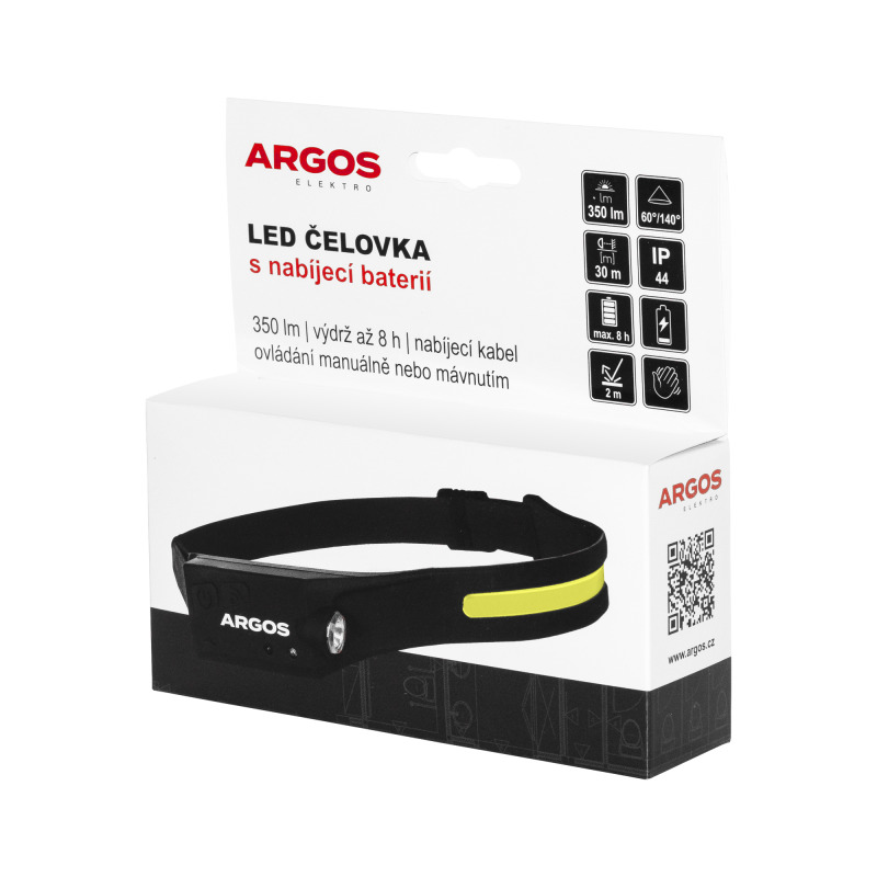 Čelovka LED ARGOS s nabíjecí baterií TB3DM