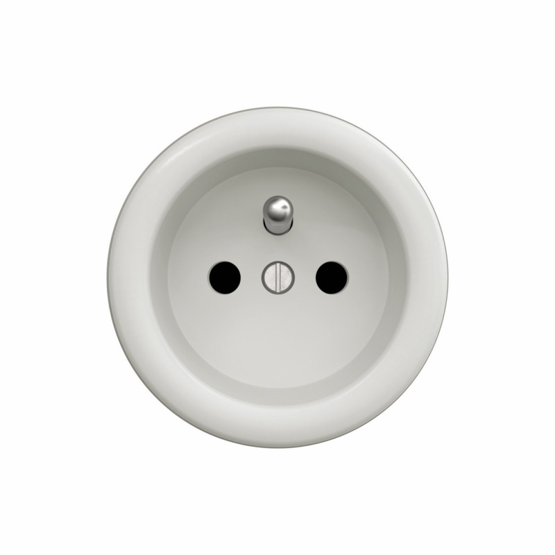 Zásuvka 230V GREENLUX KLIKLAP K/ZF, keramická bílá