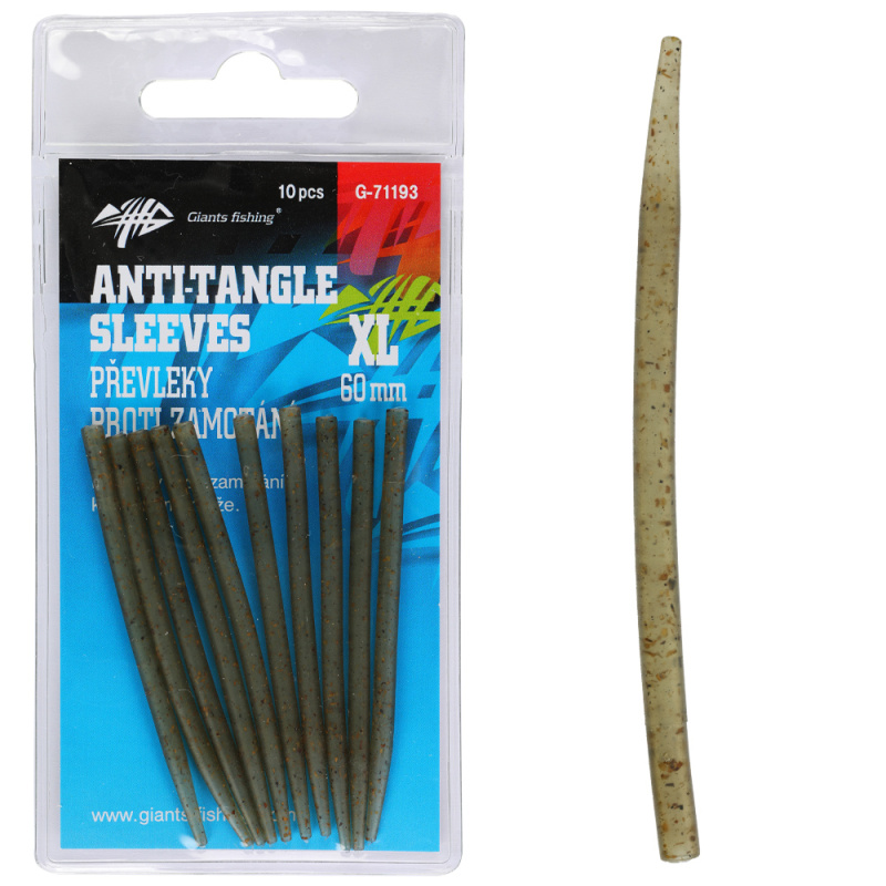 Giants fishing převleky proti zamotání anti-tangle sleeves 10 ks - xl 60 mm