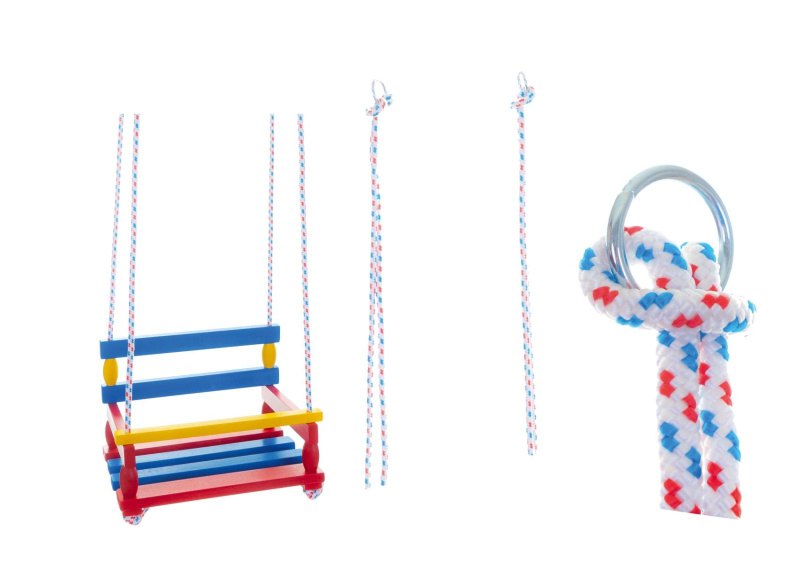 Lamps houpačka dřevěná barevná 1004458 40 x 30 cm