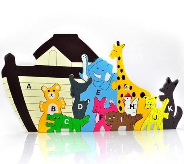 Puzzle výukové - Noemova archa s abecedou (Woto)