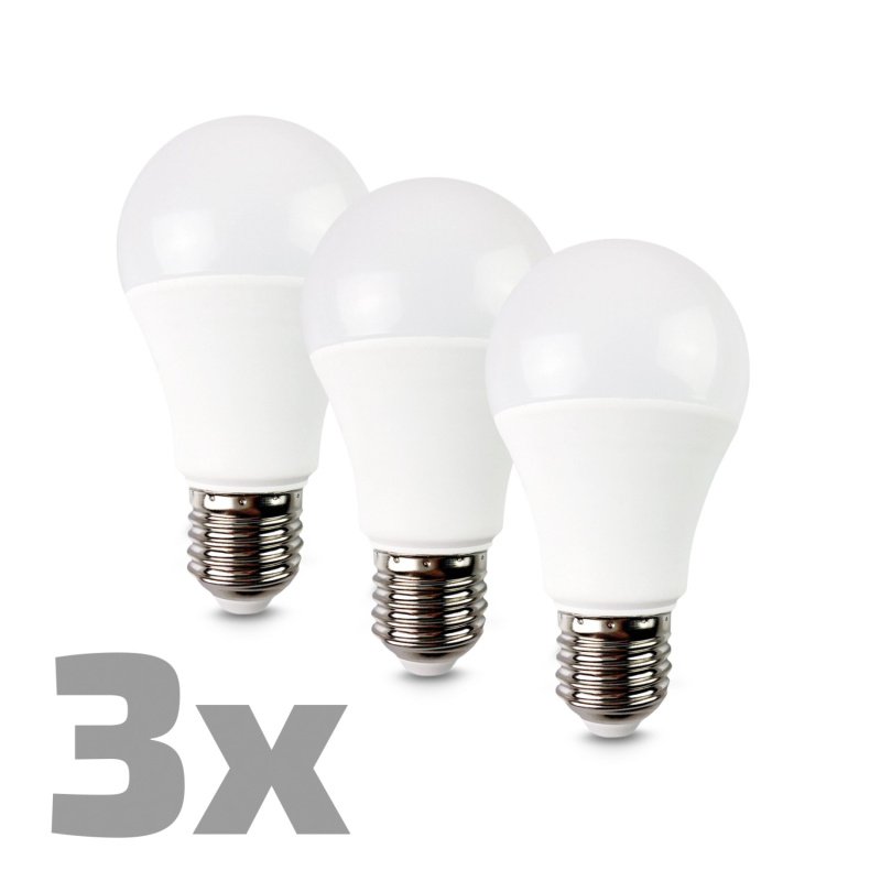 EURO-LUX LED žárovka E27, 11 W, 1055 lm, 4000 K, pr. 60 x 110 mm, 3 ks