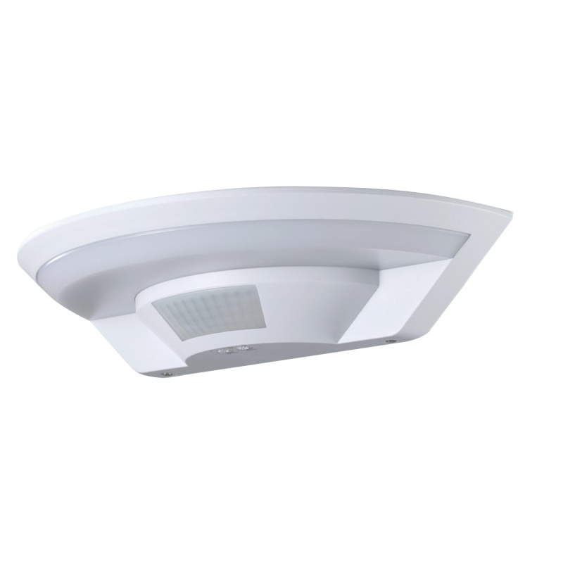 Venkovní nástěnné LED svítidlo UFO s pohyb. senzorem, bílá, 10 W, IP65