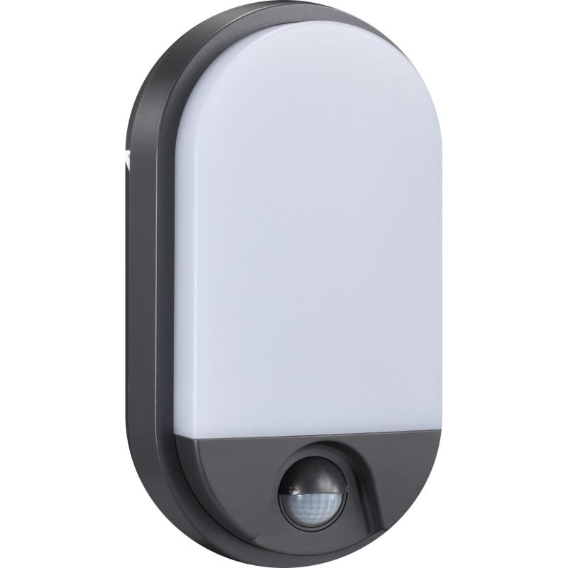 Stropní LED svítidlo DARJA s pohyb.senz. 15W 1100lm IP54 antracit 21,2 x 11,9 cm