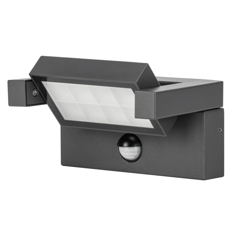 Venkovní svítidlo LUISA SENZOR 12W 1000lm 4000K IP65 antracit 170 x 90 x 112 mm