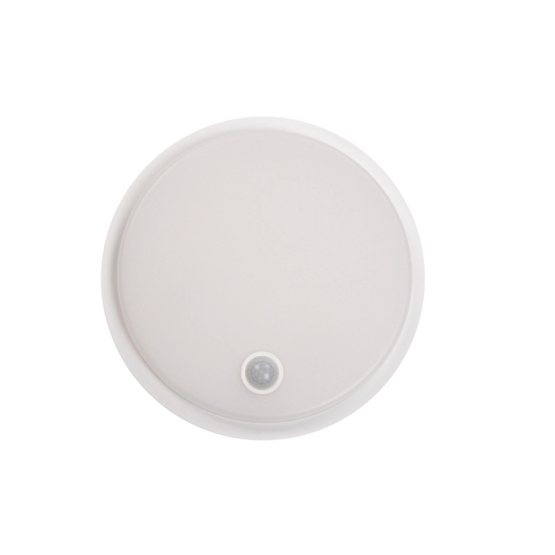 EURAKLES LED svítidlo s pohyb.senz. DARJA CCT 18W 2000lm IP65 bílá, pr. 21x5,3cm