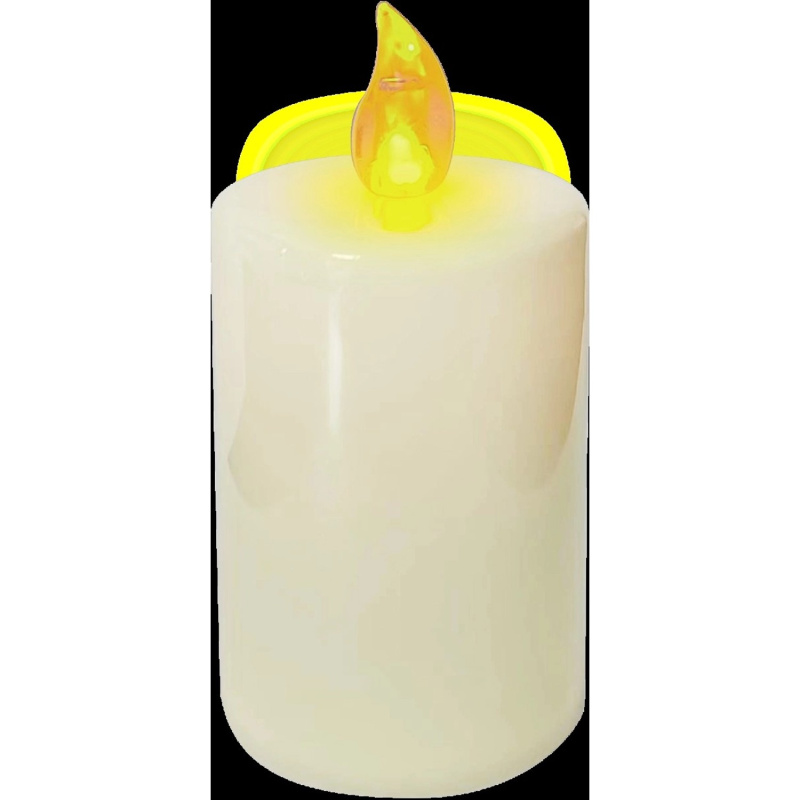 EURAKLES LED svíčka bílá/žlutý plamínek 100 x 50 mm, 1 ks