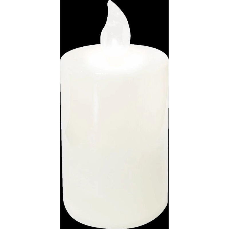 EURAKLES LED svíčka bílá/transparentní plamínek 100 x 50 mm, 1 ks