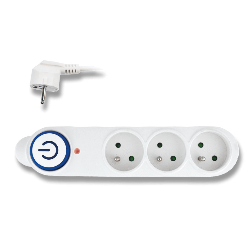 Solight PO54 - přepěťová ochrana - 3 zásuvky, 1,5 m