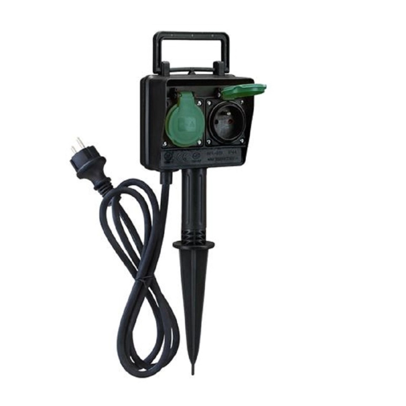 Solight Zahradní sloupek 2 zásuvky, IP44, kabel 1,5 m