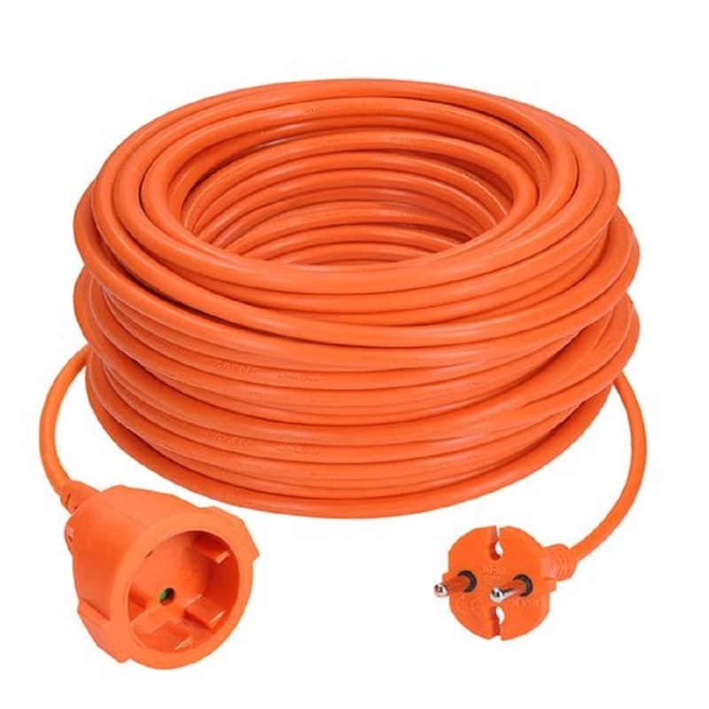 Solight Prodlužovací kabel oranžový, 1 zásuvka, max. 16 A/3680 W, 30 m
