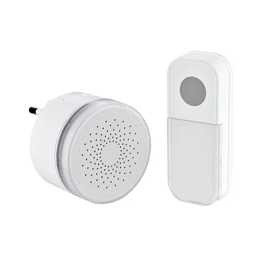 Solight Bezdrátový domovní zvonek mini 1L77 do zásuvky, learn. code, 180m, bílá