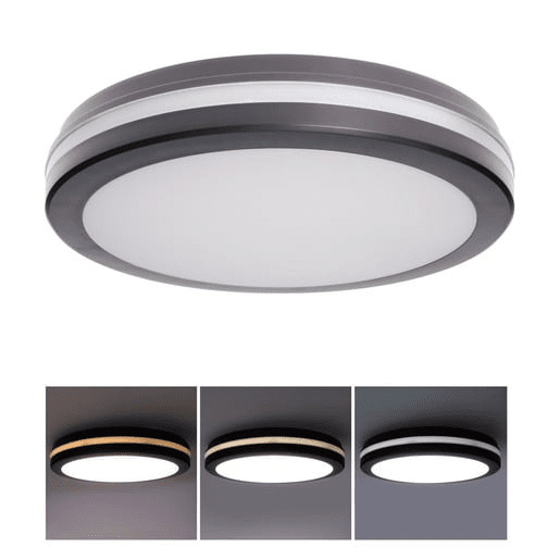 LED stropní svítidlo Solight černá kov, plast WO820-B