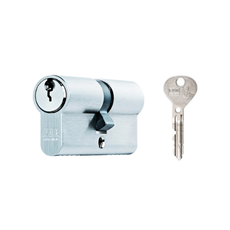 FAB Cylindrická vložka 200RSGDNm, 40/60, 3 klíče, matný nikl