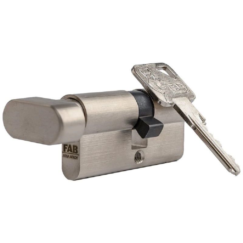 FAB Cylindrická vložka FAB3HOME 30/30KO, RC3/BT3, 6 klíčů, satén nikl, blister