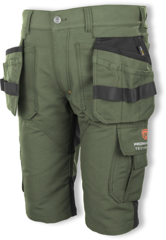 Pánské strečové pracovní kraťasy EREBOS GREEN/BLACK vel.46