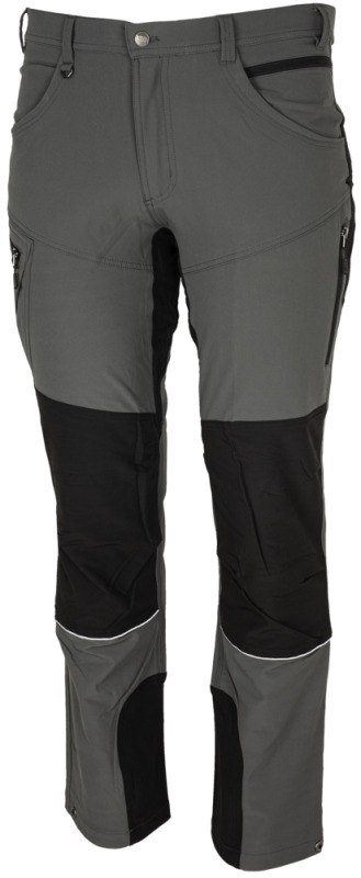 Outdoorové strečové kalhoty GREY/BLACK vel.58