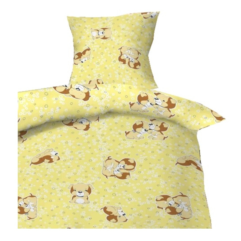 Hybler textil Povlečení bavlna do postýlky Štěně žluté Varianta: Povlečení bavlna do postýlky Štěně žluté 90x130, 45x60 cm