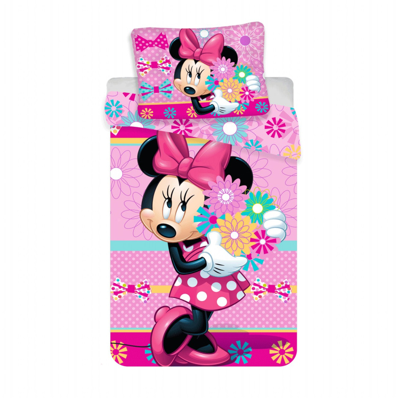 Jerry Fabrics Povlečení Minnie Bows and Flowers Varianta: Povlečení Minnie Bows and Flowers 140x200, 70x90 cm