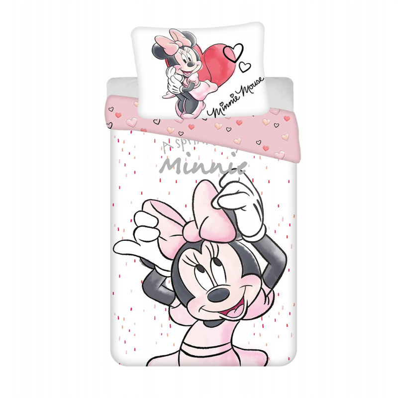 Jerry Fabrics Povlečení Minnie White Varianta: Povlečení Minnie White 140x200, 70x90 cm
