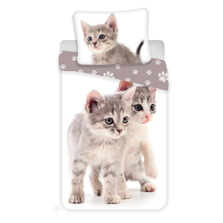 Jerry Fabrics Povlečení fototisk Kitten grey Varianta: Povlečení fototisk Kitten grey 140x200, 70x90 cm
