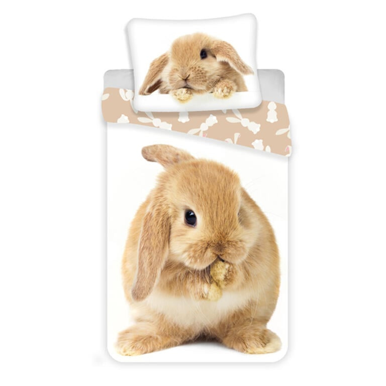 Jerry Fabrics Povlečení fototisk Bunny brown Varianta: Povlečení fototisk Bunny brown 140x200, 70x90 cm