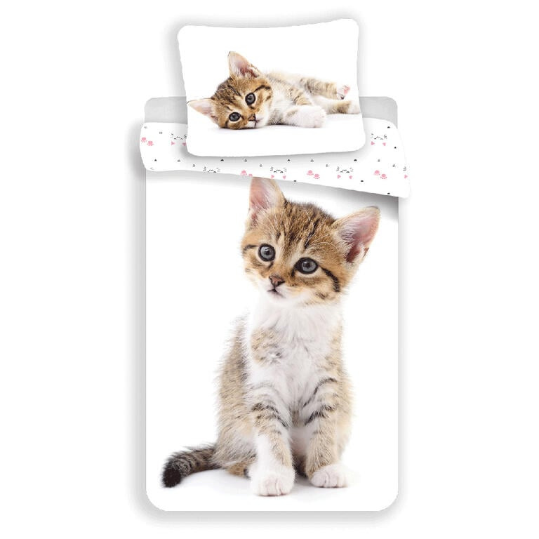 Jerry Fabrics Povlečení fototisk Kitten white Varianta: Povlečení fototisk Kitten white 140x200, 70x90 cm