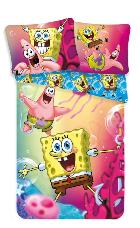 Jerry Fabrics Povlečení Sponge Bob blue Varianta: Povlečení Sponge Bob blue 140x200, 70x90 cm
