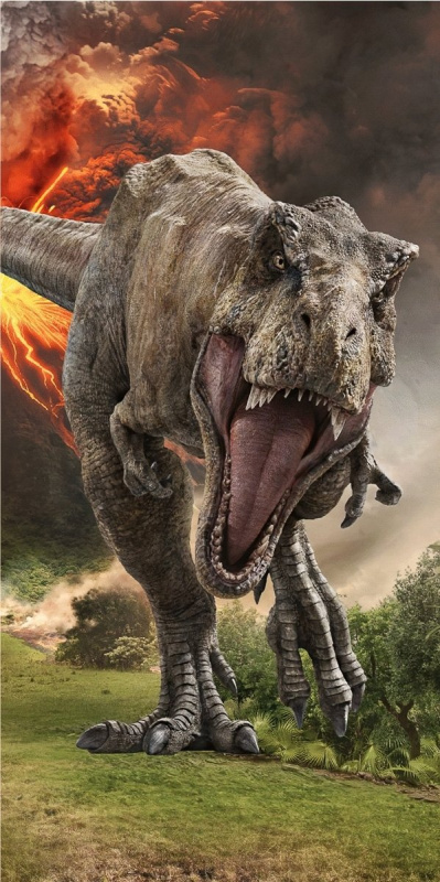 Jerry Fabrics Osuška Jurský svět Volcano Varianta: Osuška Jurský svět Volcano 70x140 cm