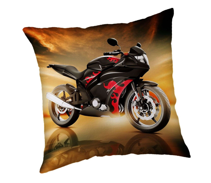Jerry Fabrics Polštářek Motorka Red Varianta: Polštářek Motorka Red 40x40 cm