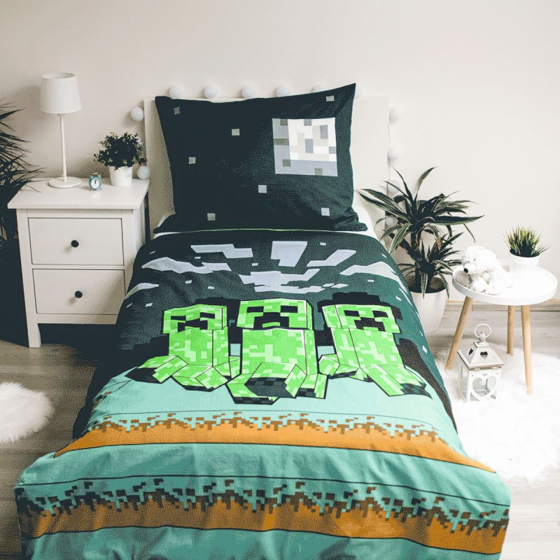 Jerry Fabrics Povlečení bavlna Minecraft Sssleep Tight Varianta: Povlečení bavlna Minecraft Sssleep Tight 140x200, 70x90 cm
