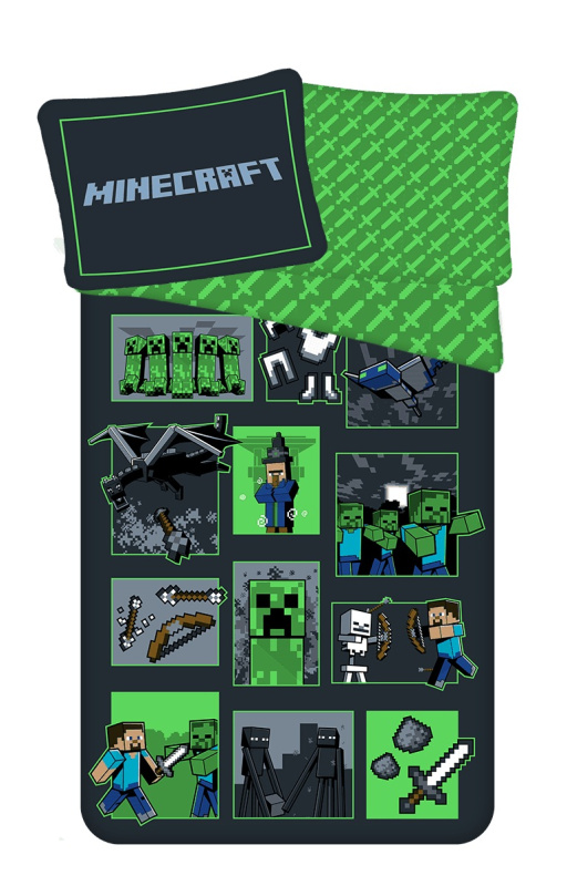 Jerry Fabrics Povlečení bavlna Minecraft Survival Mode Varianta: Povlečení bavlna Minecraft Survival Mode 140x200, 70x90 cm