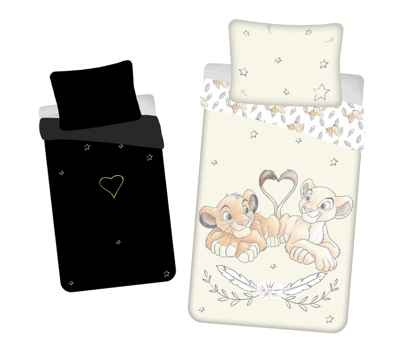 Jerry Fabrics Povlečení Lion King Best friends svítící efekt Varianta: Povlečení Lion King Best friends svítící efekt 140x200, 70x90 cm
