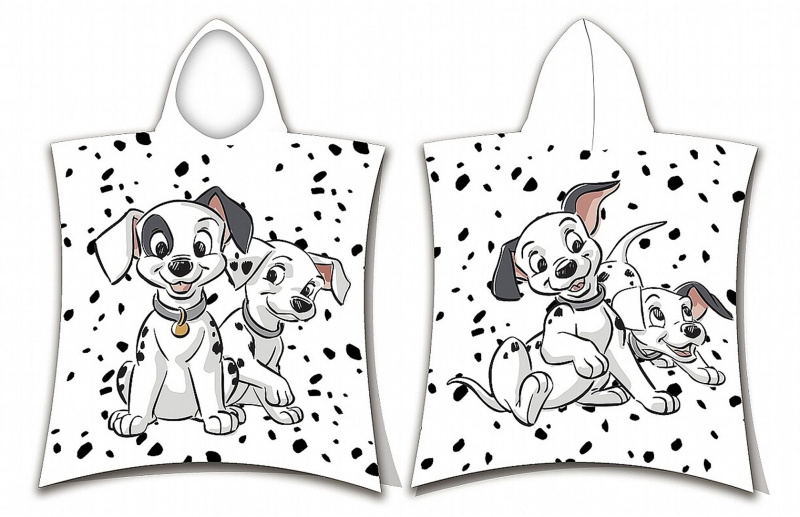 Jerry Fabrics Plážová osuška pončo 101 Dalmatians 03 Varianta: Plážová osuška pončo 101 Dalmatians 03 50x115 cm