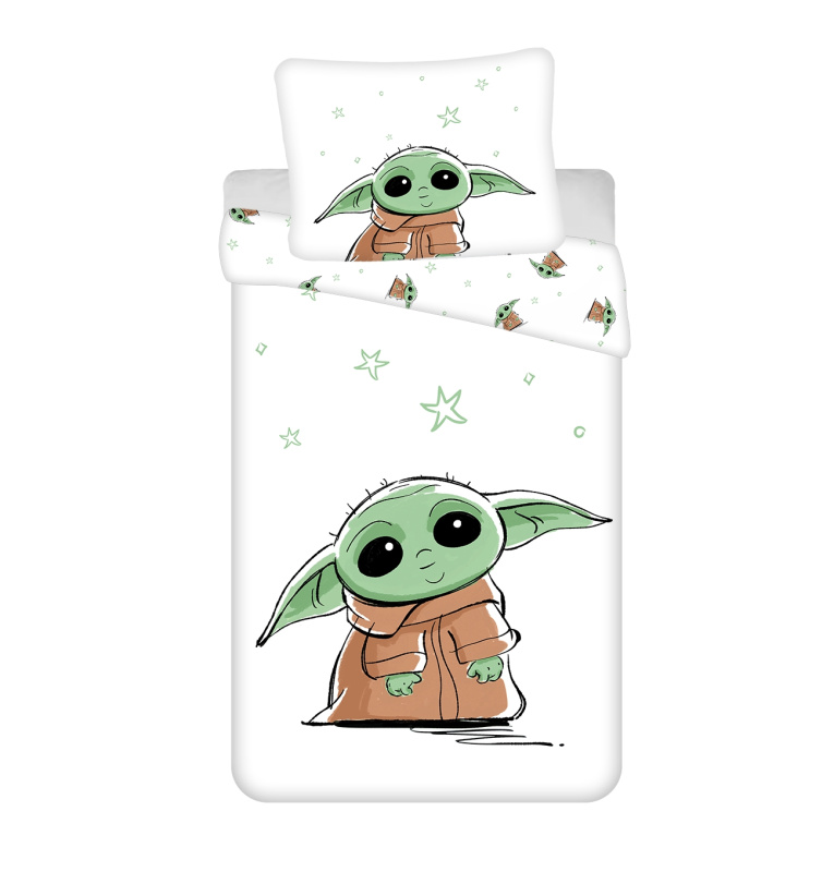 Jerry Fabrics Povlečení bavlna Star Wars Baby Yoda Varianta: Povlečení Star Wars Baby Yoda 140x200, 70x90 cm