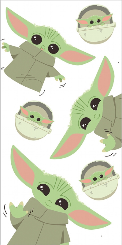 Jerry Fabrics Plážová osuška Star Wars Baby Yoda Varianta: Plážová osuška Star Wars Baby Yoda 70x140 cm